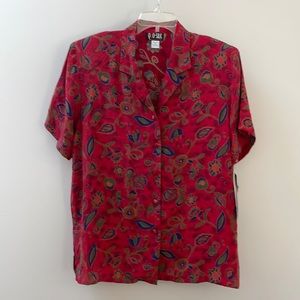 Brand new vintage 100% washable silk blouse